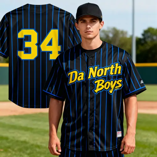 Custom Da North Boys Baseball Jersey Design