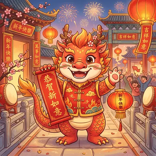Chinese Dragon New Year Greetings