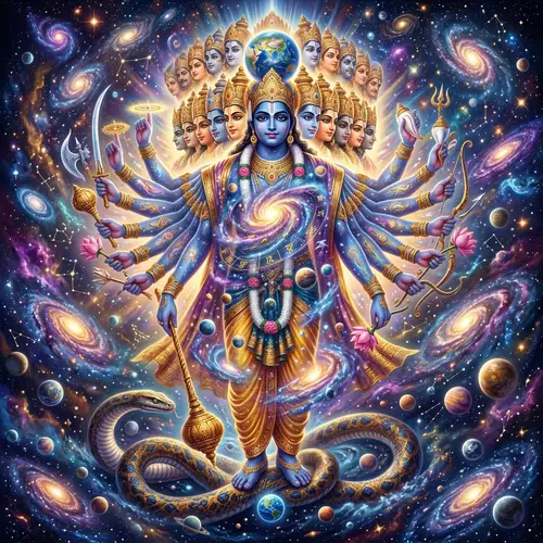 Krishna in His Cosmic Virata Swarup: A Divine Portrayal