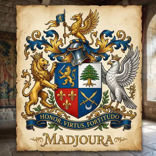 Noble Coat of Arms for the Madjoura Family