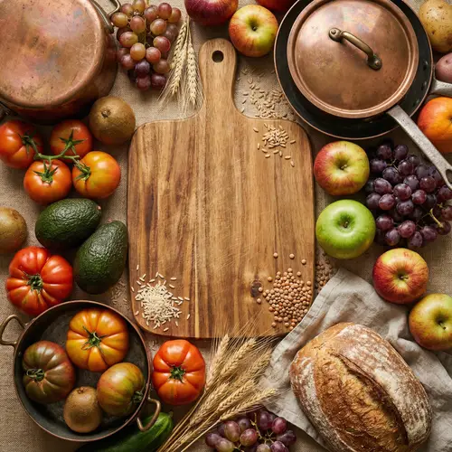 Luscious Palette of Warm Ingredients for Food-Oriented Website