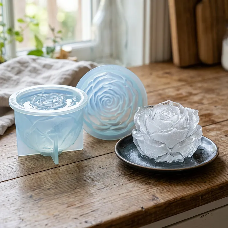 3D Rose Ice Molds - Creative Designs for Chilled Elegance