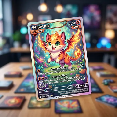 PoorCards | Fantasy Creature Trading Card | Vibrant Design