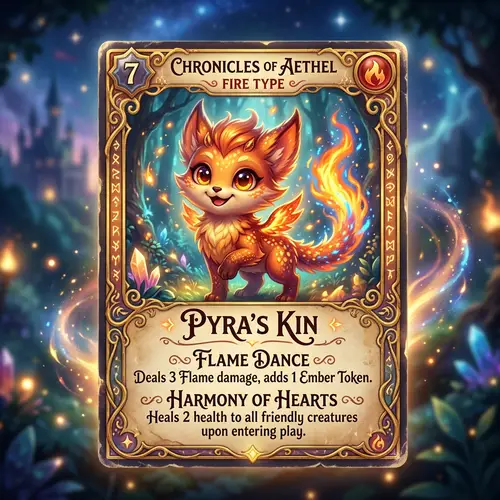 Mystical Creatures Trading Card | Joyful Creature Display