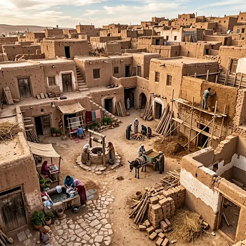 Ancient Adobe City: Urban Evolution & Adaptation