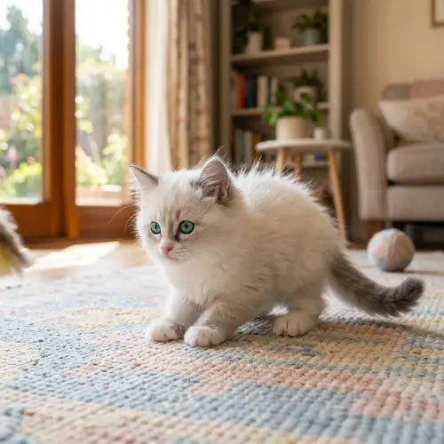 Fluffy Kitten with Soft Fur and Teal Eyes