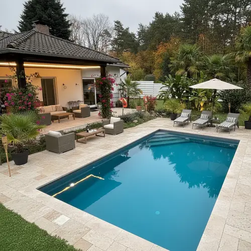 Tropical Style Outdoor Pool Design