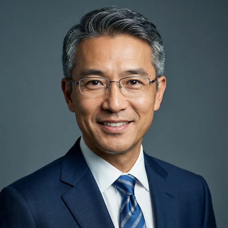 Professional Headshot of a Mature East Asian Man