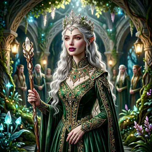 Majestic Queen Elf with Unique Features