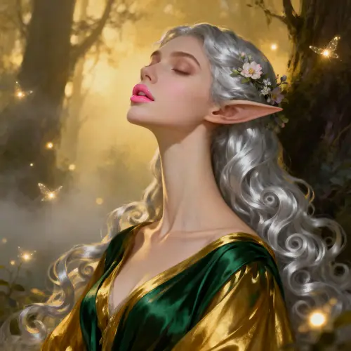 Majestic Queen Elf with Unique Features