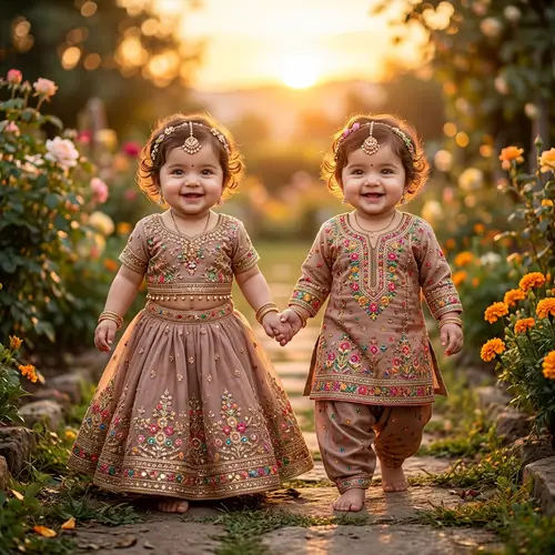 Adorable Twin Baby Girls: Ultra-Realistic Portraits