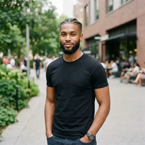 Stylish African American Young Man Portrait