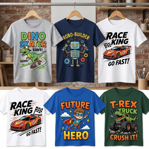 Casual T-Shirt Designs for Boys | Fun & Colorful Styles
