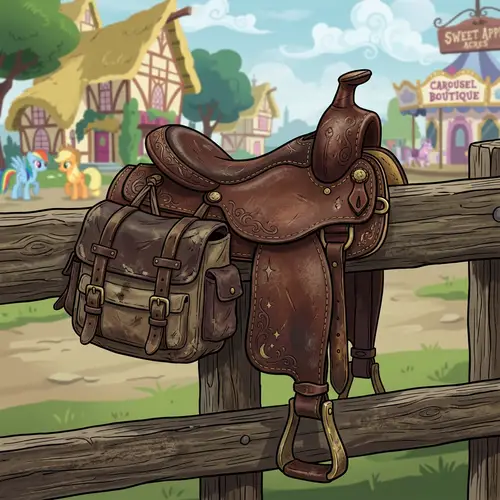 My Little Pony Brown Saddle with Saddlebags