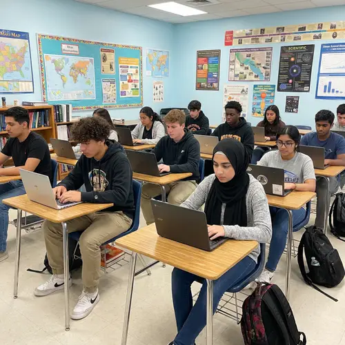 Diverse School Students Engaged in Studies | Classroom Learning