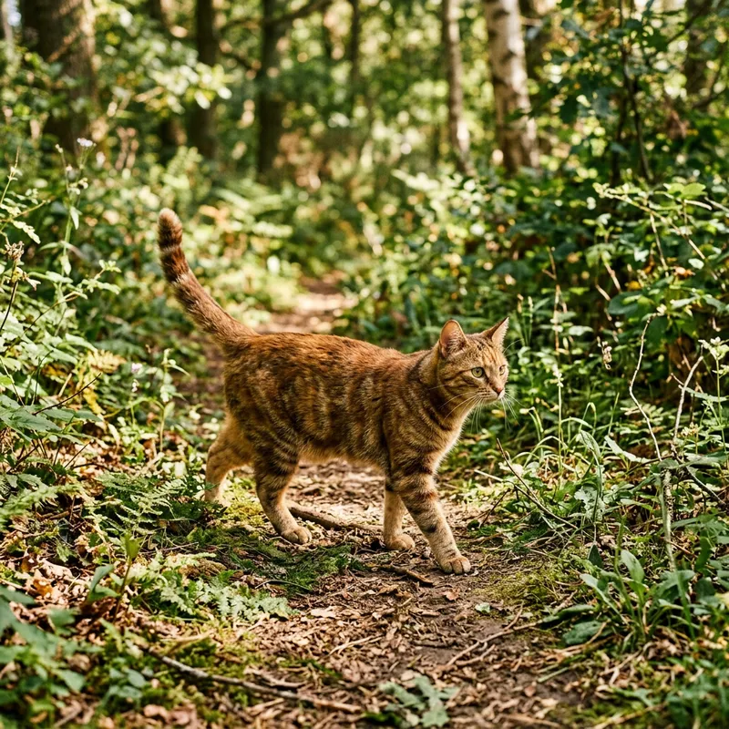 Vibrant Cat in Natural Habitat