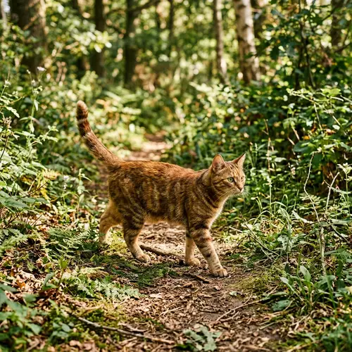 Vibrant Cat Roaming in Natural Habitat