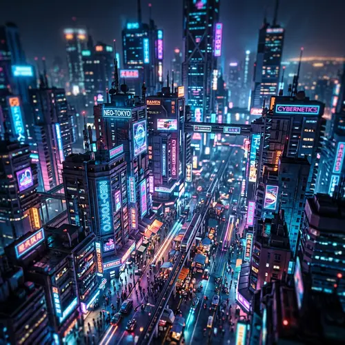 Futuristic Cityscape Night View | Cyberpunk Aesthetics