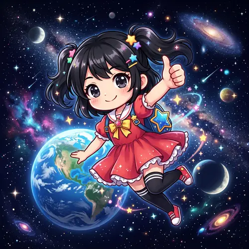 Chibi Vocaloid Kaai Yuki - Dynamic Full Body Illustration