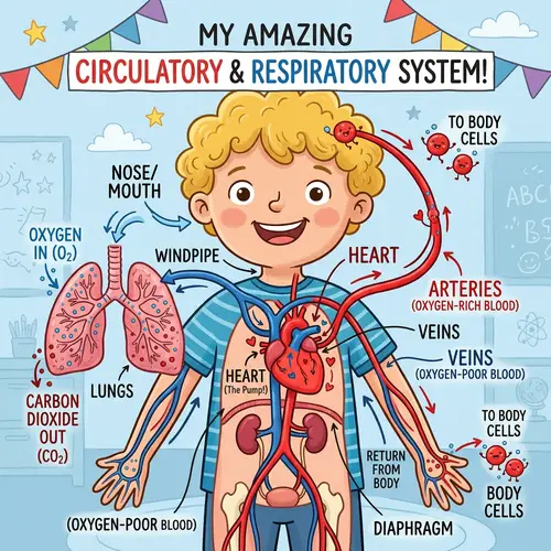 Human Circulatory and Respiratory System for Kids