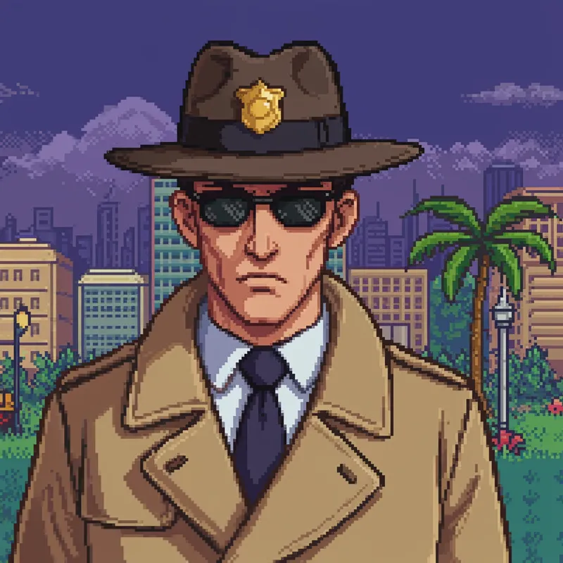 1950s Police Inspector Game Boy Advance Character 1950s Police Inspector Game Boy Advance Character