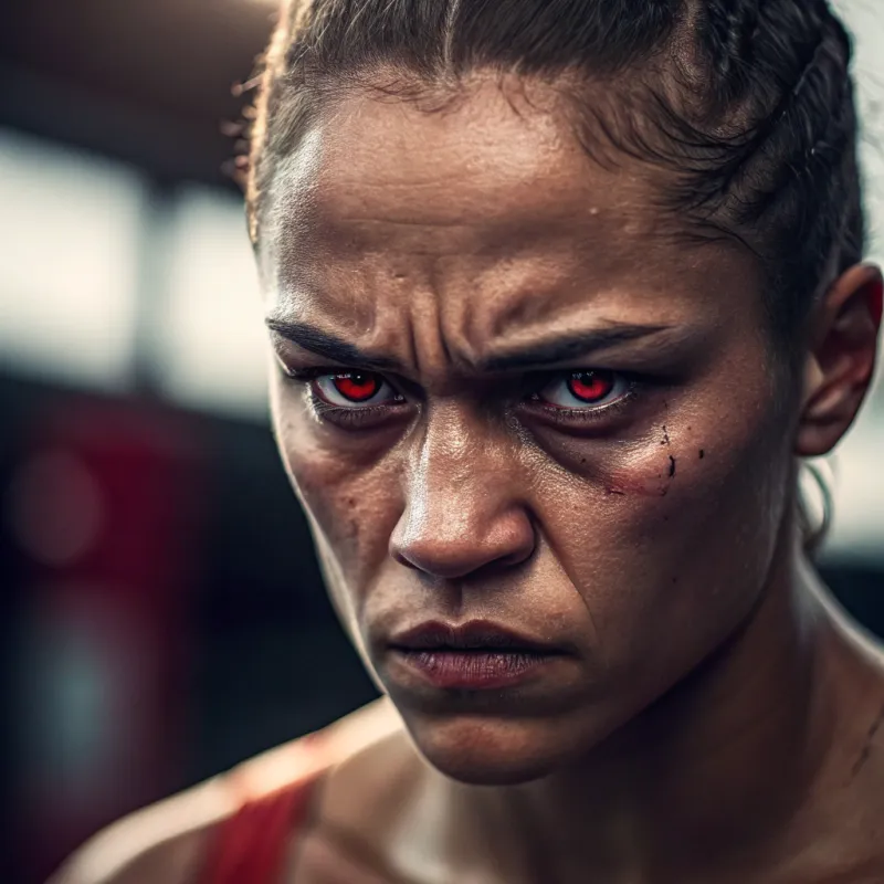 Fighter with Angry Eyes | Intense Emotions Captured Fighter with Angry Eyes | Intense Emotions Captured