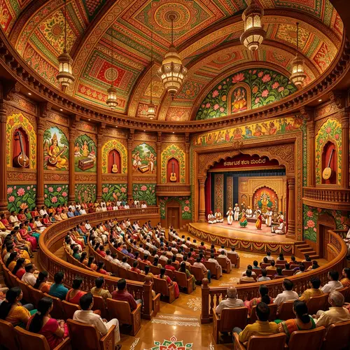 Karnataka Folk Art Auditorium: Cultural Splendor in Ceiling & Walls