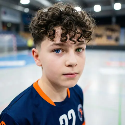 Striking Heterochromia: A Portrait of a Young Athlete