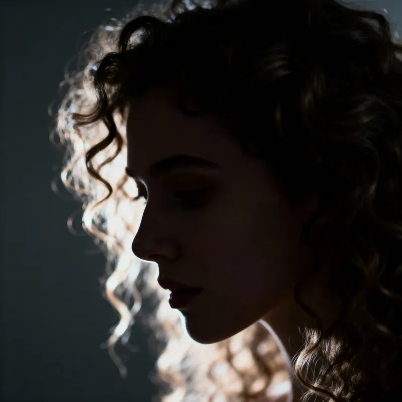 Curly Hair Silhouette Art Curly Hair Silhouette Art