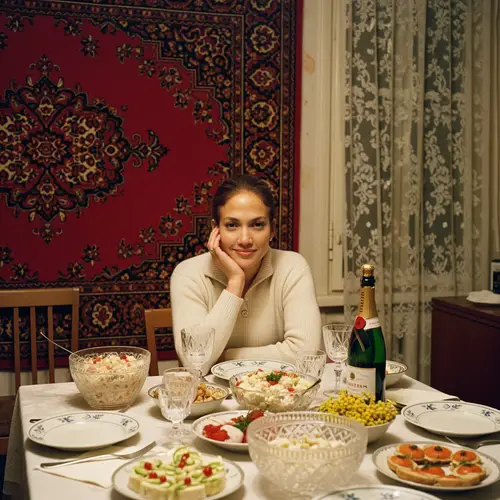 Jennifer Lopez in a Nostalgic Soviet Apartment