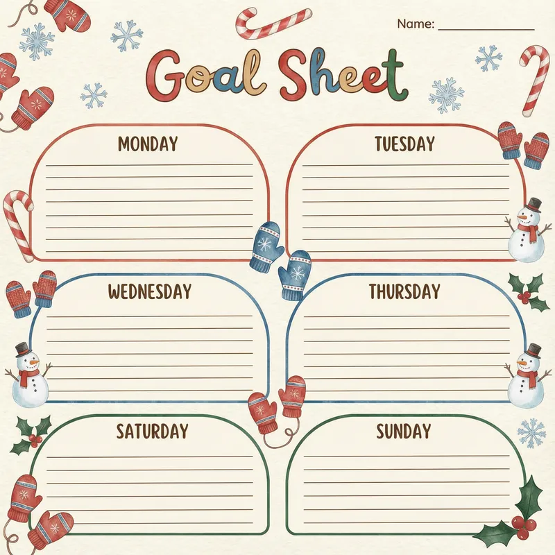 Printable Winter Goal Sheet for Your Planning
