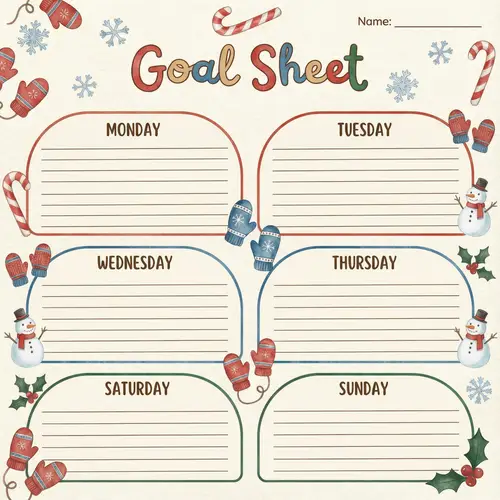 Printable Winter Goal Sheet for Your Planning