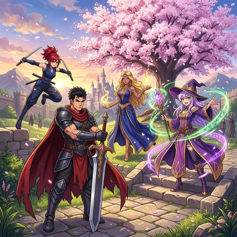 Cute Anime Characters Variety | Discover Warrior, Magician & More