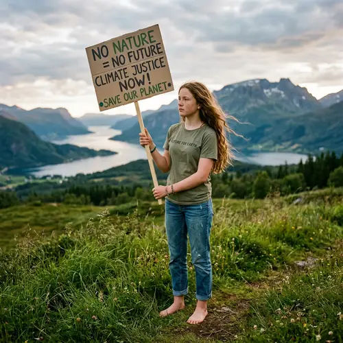Greta Thunberg Environmental Advocate | Grass Field Photo