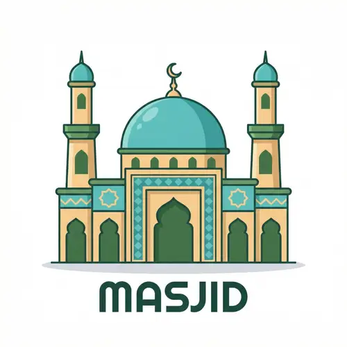 Professional 2D Masjid Cartoon Designs