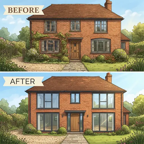 Before/After Window Replacement | Transforming Home's Look