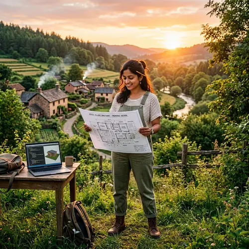 South Asian Female Programmer Builds Unique Home in Quaint Village