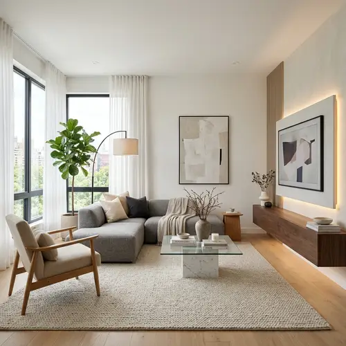 Sleek and Minimalist Modern Living Room Design