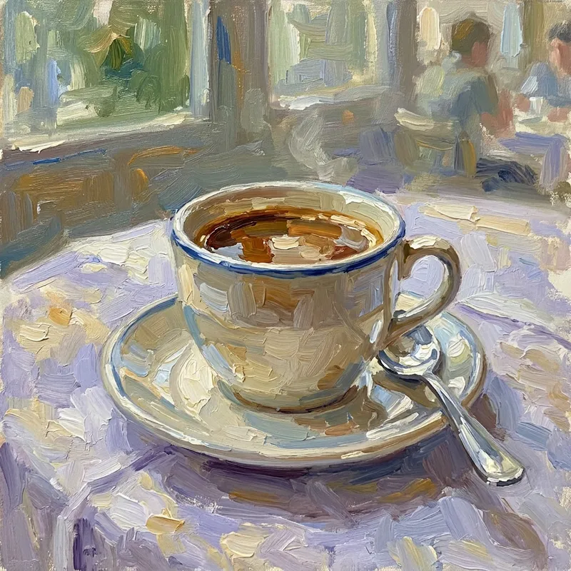 Impressionism Coffee Cup Painting