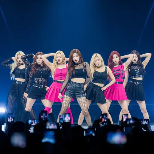 Dynamic K-Pop All-Female Group Performance