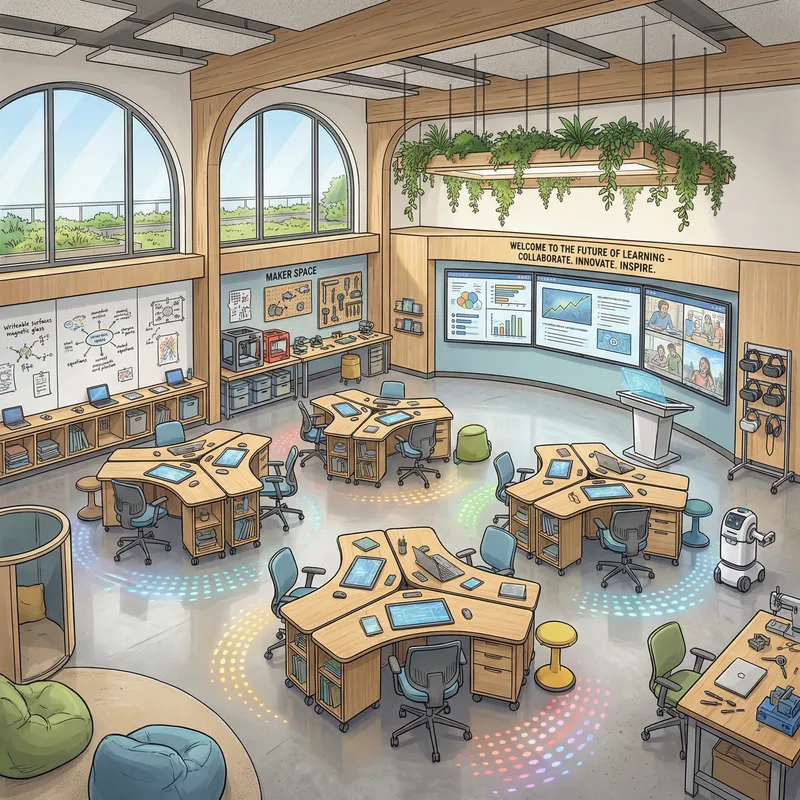 Modern Classroom Design for 25 Students