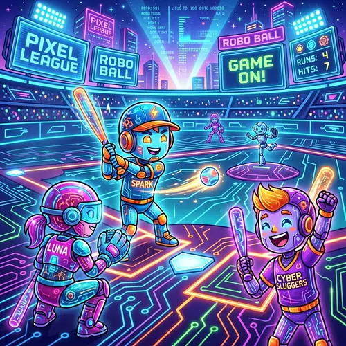 Futuristic Robot Baseball Game: Digital Adventure