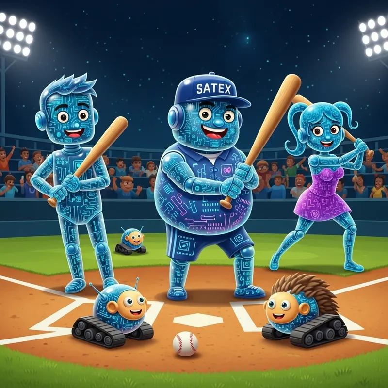 Futuristic Robot Baseball Game: Digital Adventure