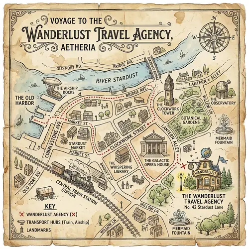 Vintage Map to Asialight Travel and Tours in Mandaue City, Cebu