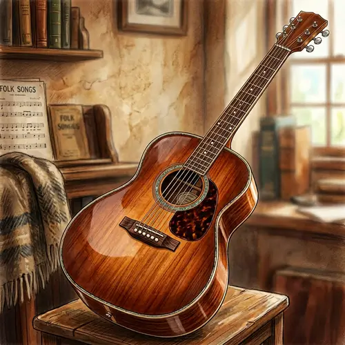 Classic Acoustic Guitar - Elegant Instrument for Musician Worldwide
