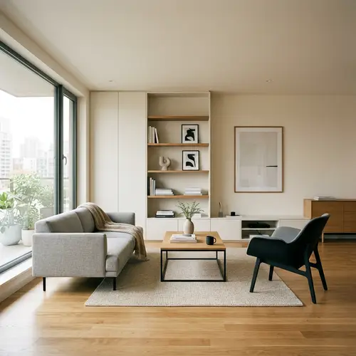 Efficient & Minimalistic Living Room Design Ideas