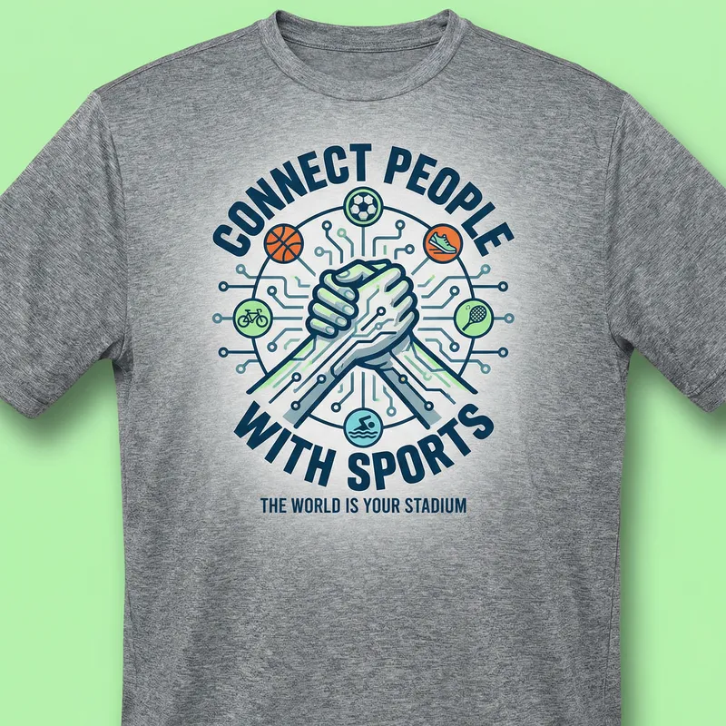 T-Shirt Design: Connect People Through Sports
