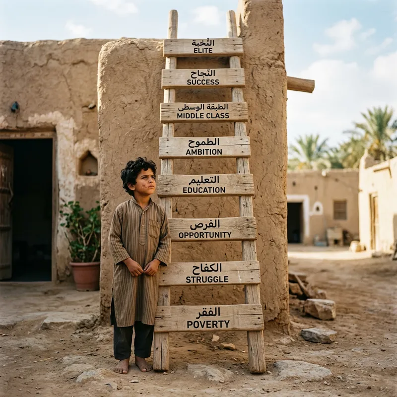 Alone Boy Contemplating Social Classes