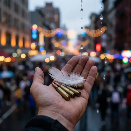 City Celebration: Tears, Cartridges, and Feather in Hand