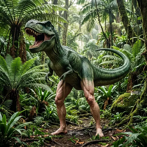 Intriguing Dinosaur-Human Hybrid Creation